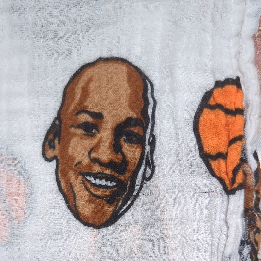 Little Homie Baby Ball Before You Crawl Basketball Muslin Swaddle Blanket Cotton - Picture 15 of 16